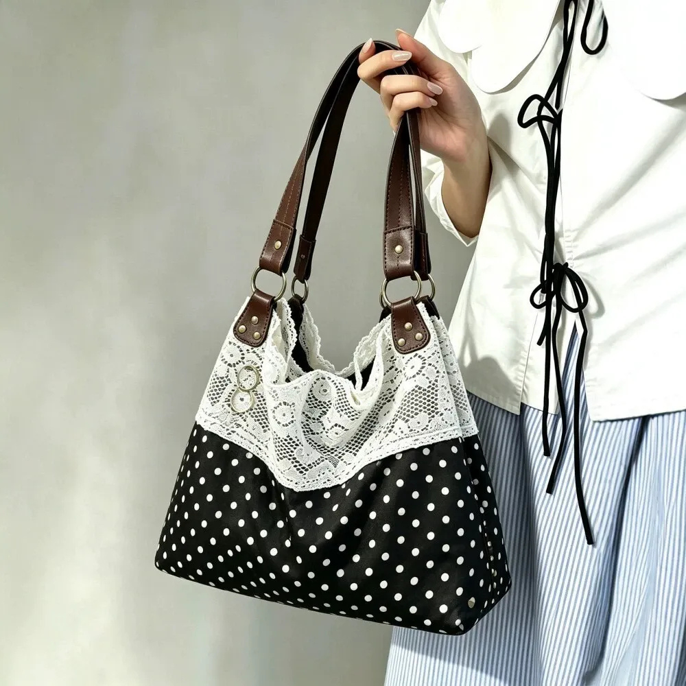 Nivoria Polka Dot Shoulder Bag for Women | Asverra