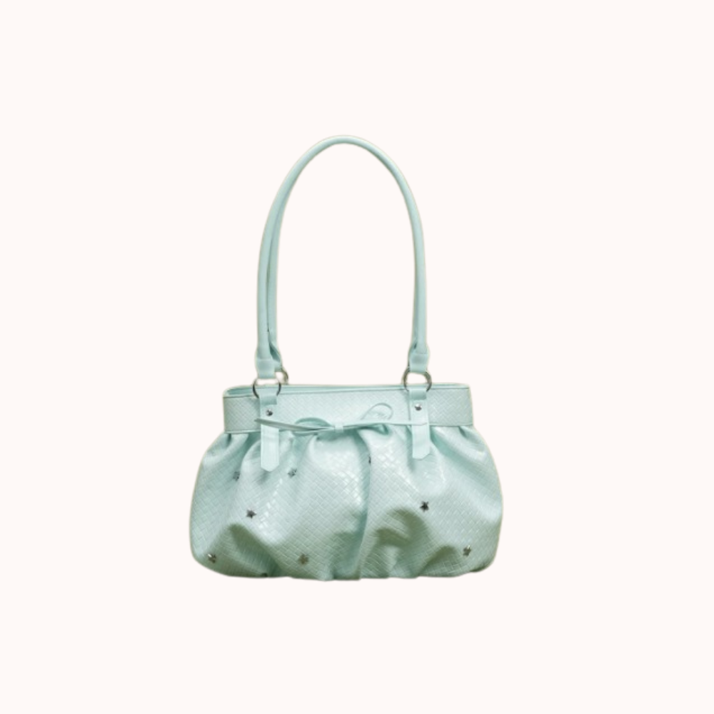 Avelisse Glossy Ruched Shoulder Bag for Women | Asverra