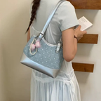 Noirette Bow Charm Shoulder Bag for Women | Asverra