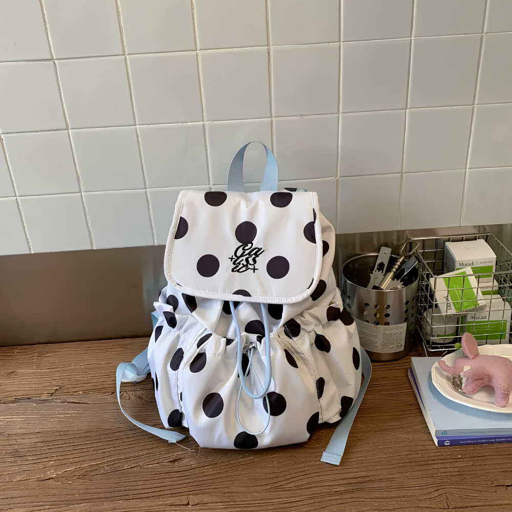 Pimelia Polka Dot Backpack for Women | Asverra