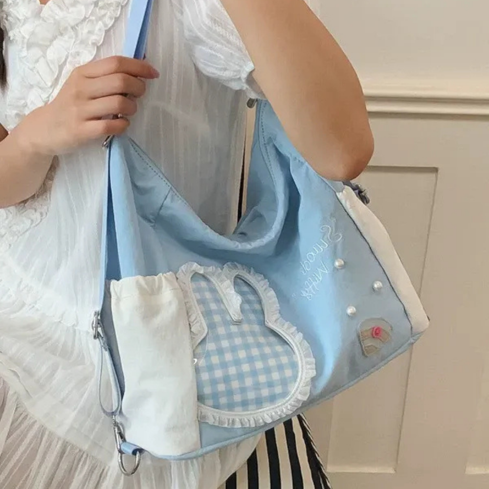 Lusette Bunny Patch Shoulder Bag for Women | Asverra