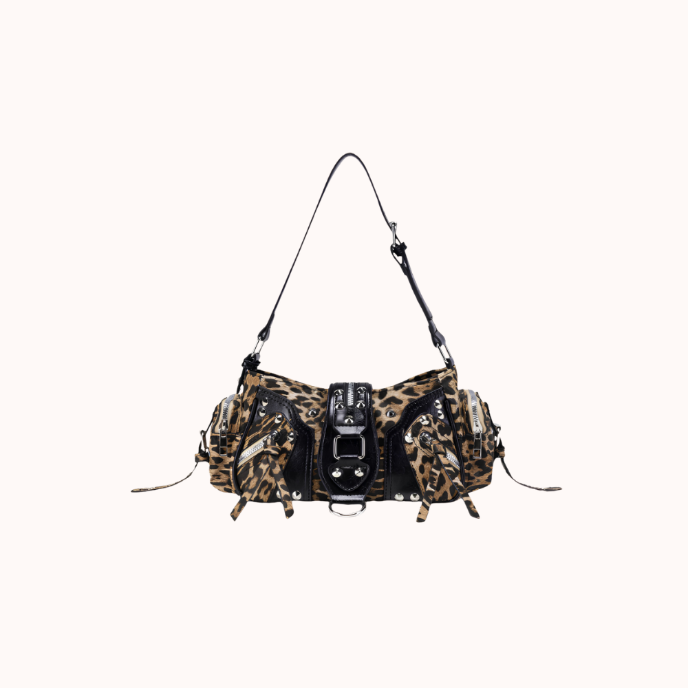 Fauvine Leopard Shoulder Bag for Women | Asverra
