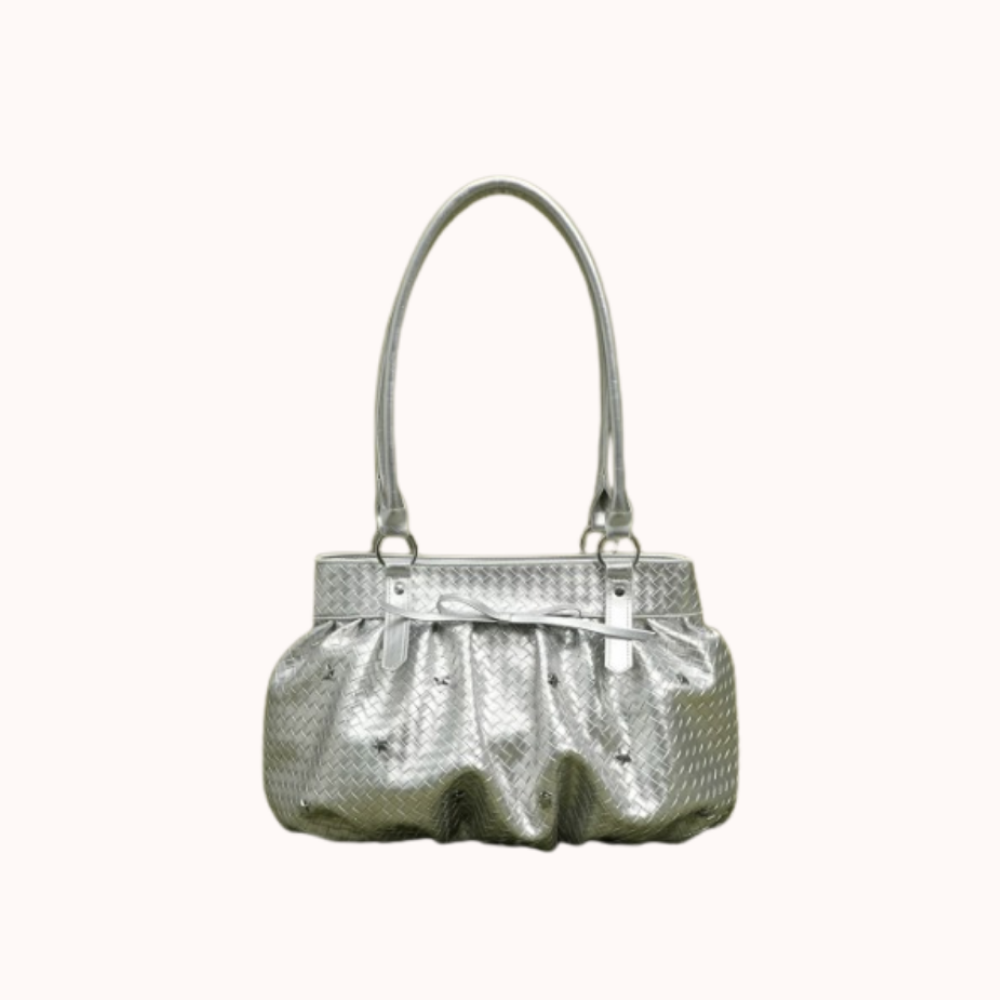 Avelisse Glossy Ruched Shoulder Bag Main image
