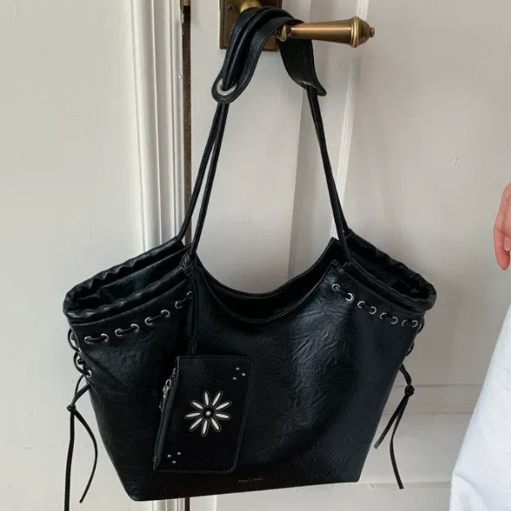Bravelle Lace-Up Shoulder Bag