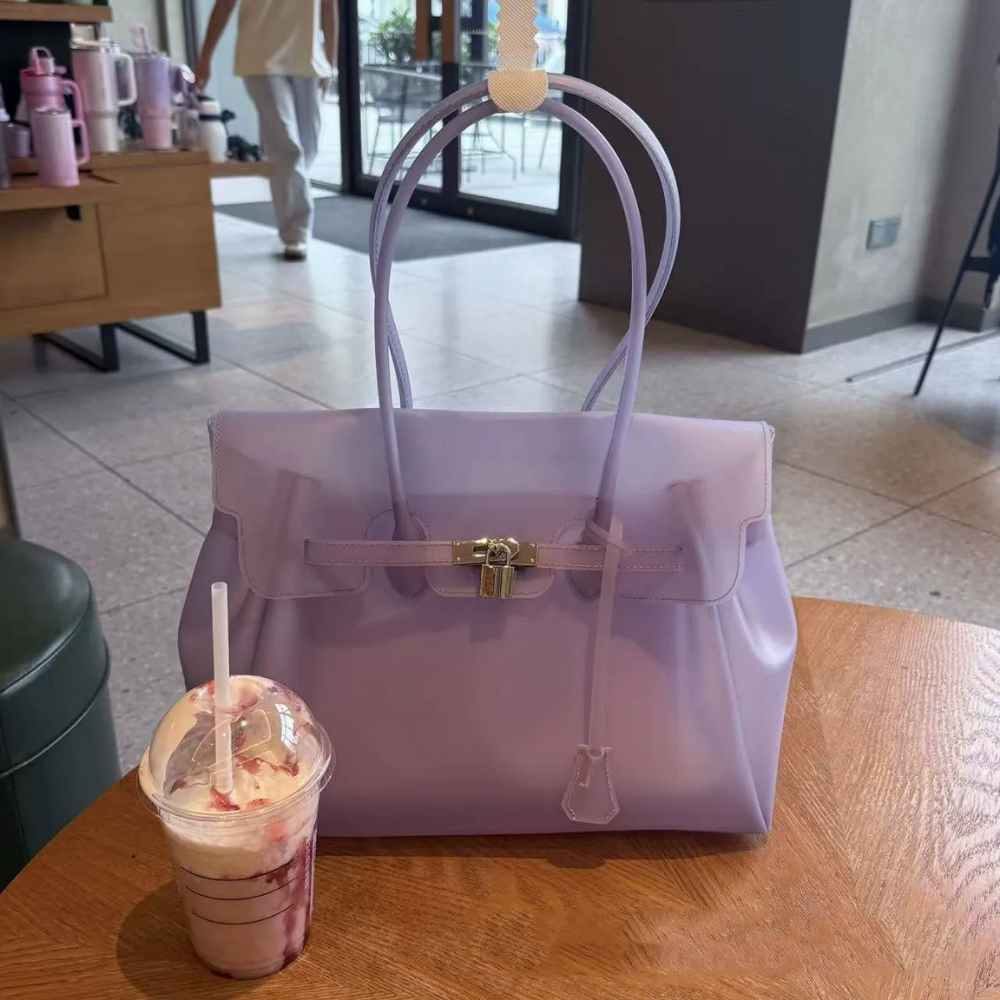 Petalune Lock Tote Bag for Women | Asverra