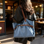 Azzira Belted Denim Tote Bag for Women | Asverra