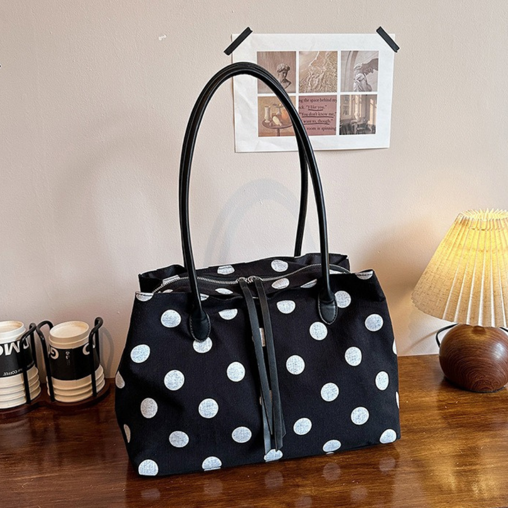 Perlina Polka Dot Tote Bag for Women | Asverra