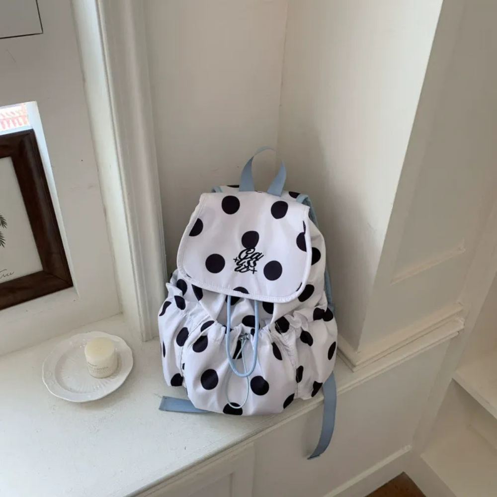 Pimelia Polka Dot Backpack for Women | Asverra