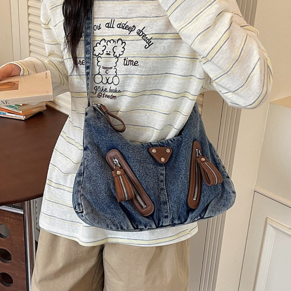 Indara Denim Shoulder Bag صورة ثانوية