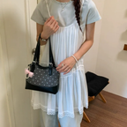 Noirette Bow Charm Shoulder Bag for Women | Asverra
