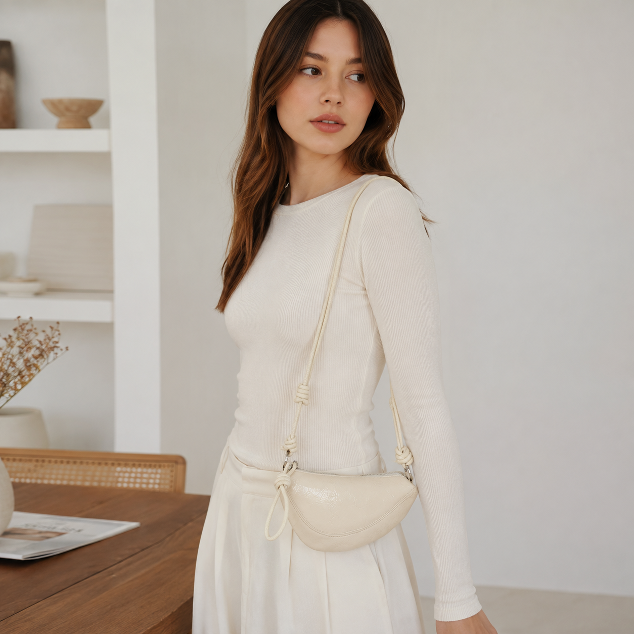 Cyralie Metallic Shoulder Bag for Women | Asverra