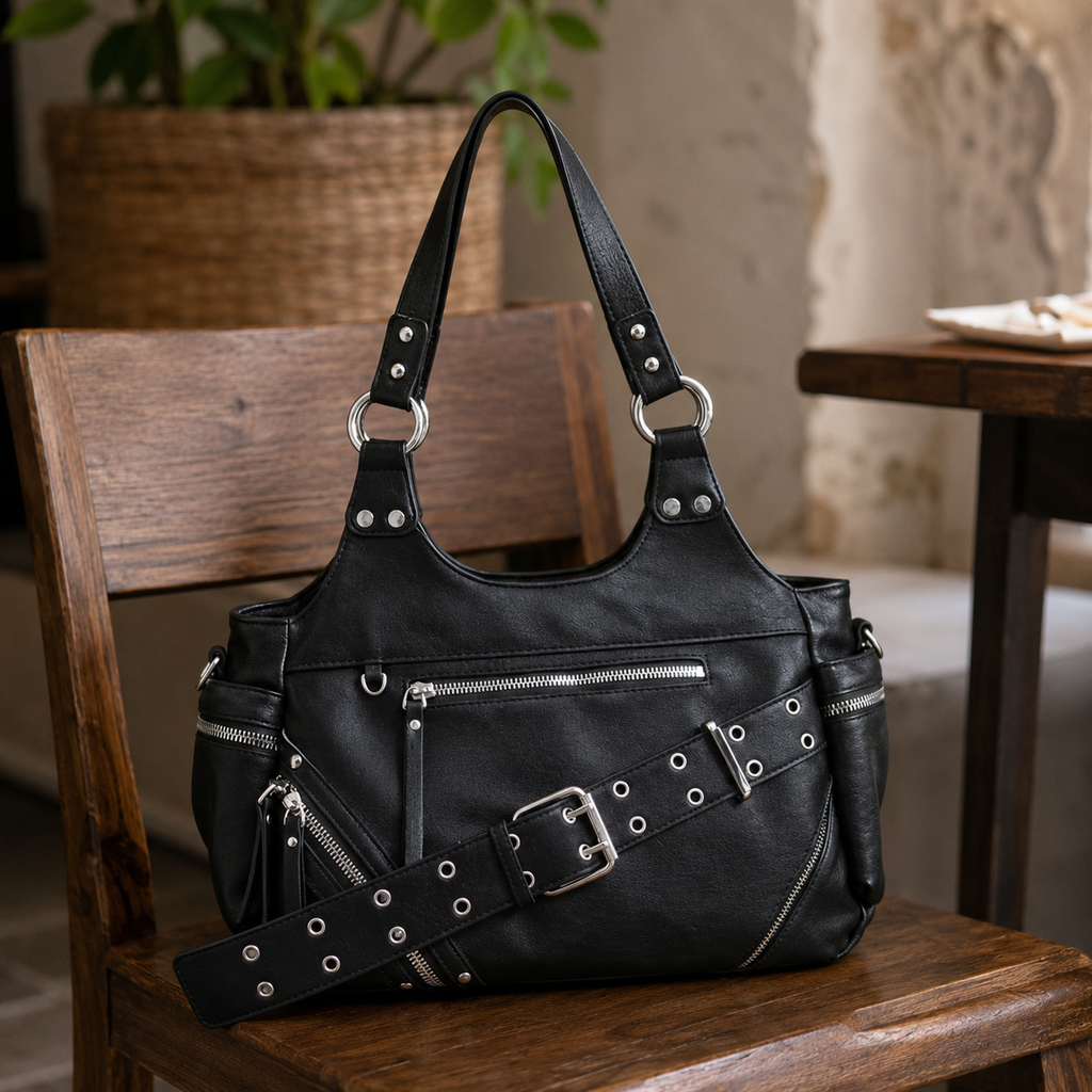 Valmira Studded Shoulder Bag for Women | Asverra