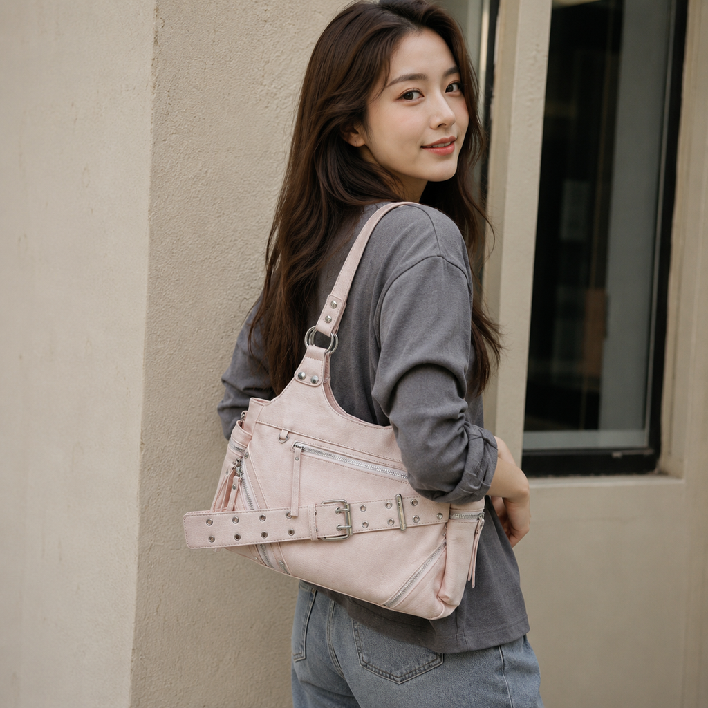 Valmira Studded Shoulder Bag for Women | Asverra