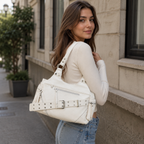 Valmira Studded Shoulder Bag for Women | Asverra