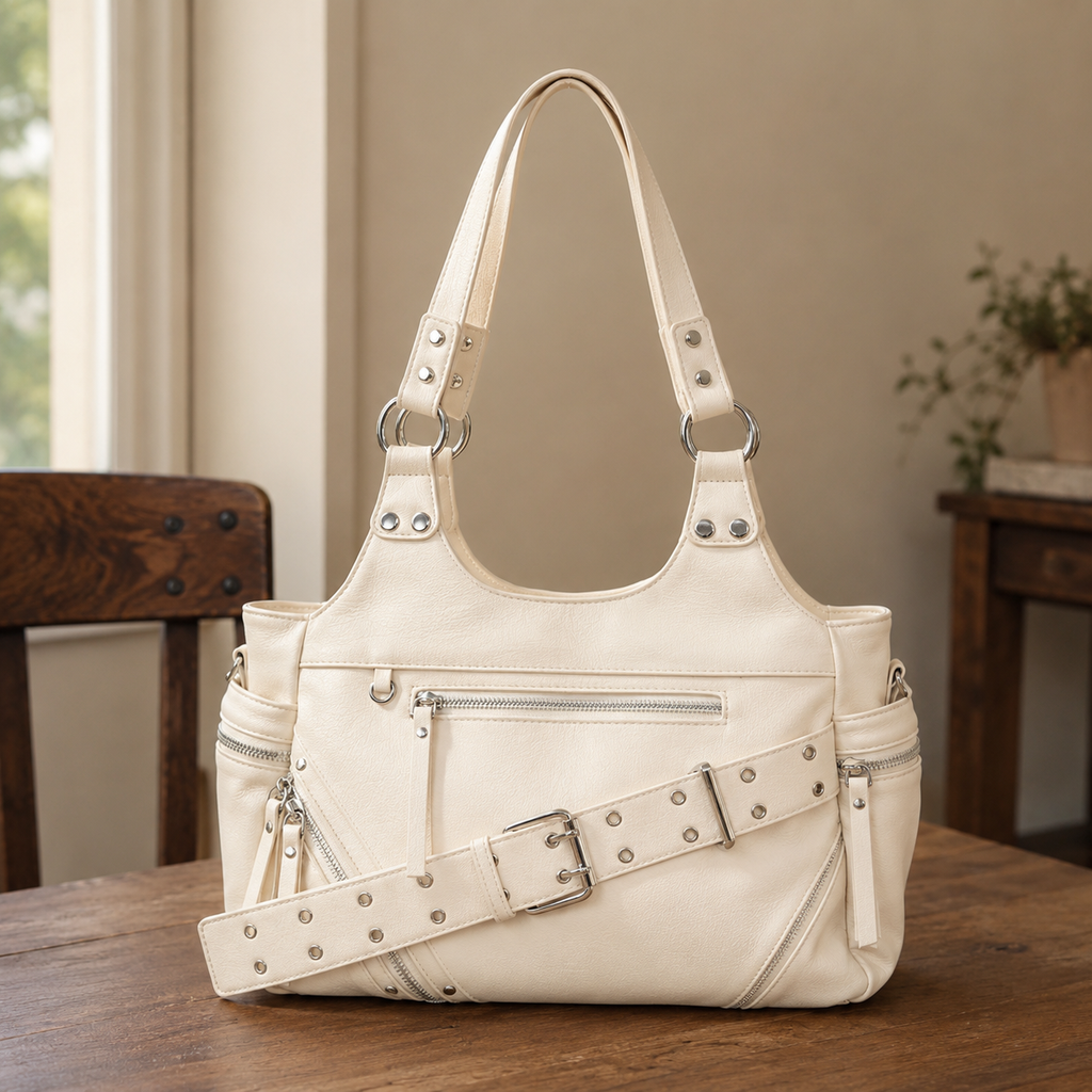 Valmira Studded Shoulder Bag for Women | Asverra