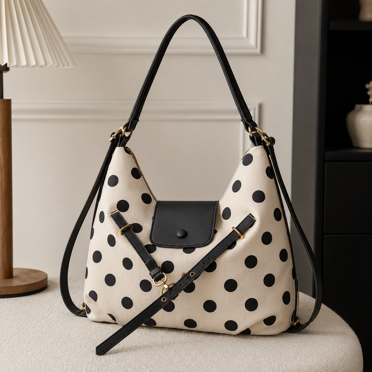 Dottara Polka Dot Shoulder Bag for Women | Asverra
