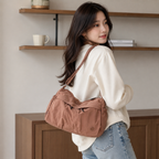 Fabria Ruched Shoulder Bag for Women | Asverra