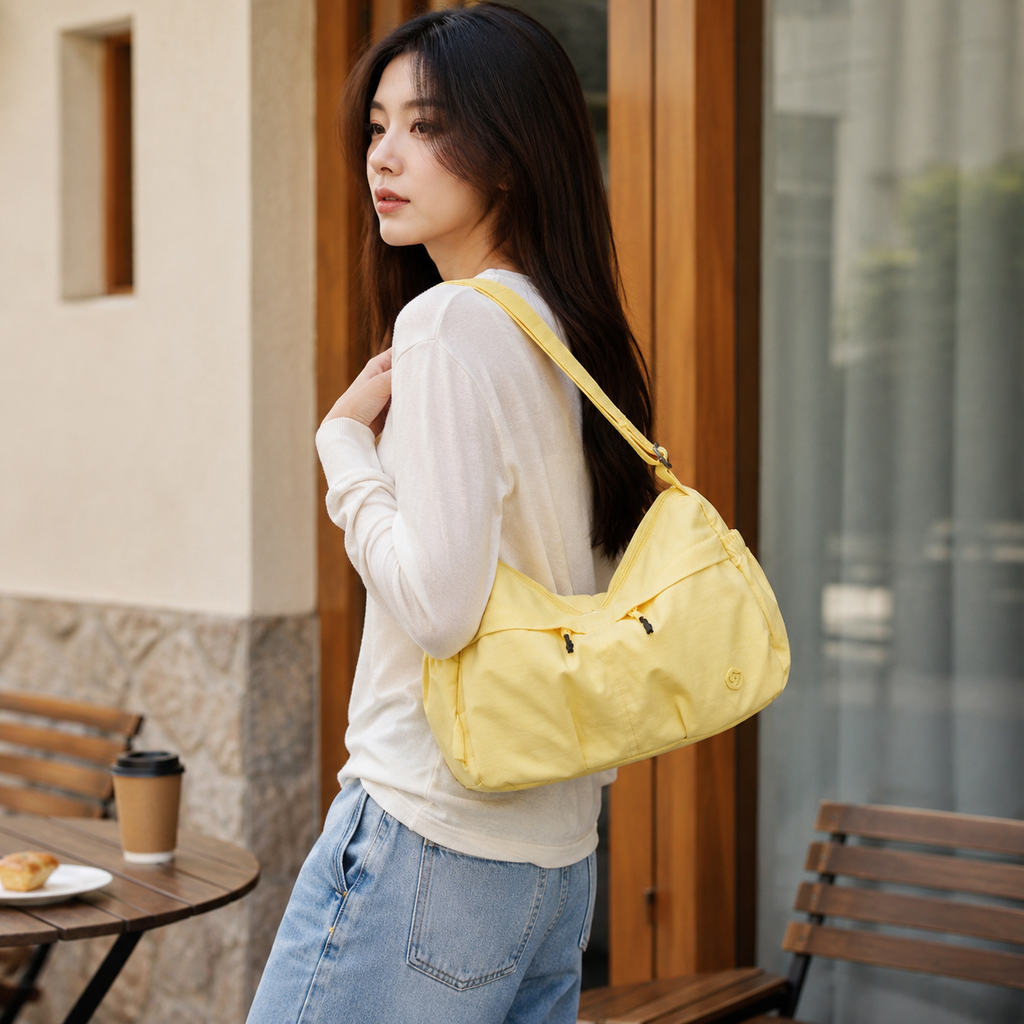 Fabria Ruched Shoulder Bag for Women | Asverra