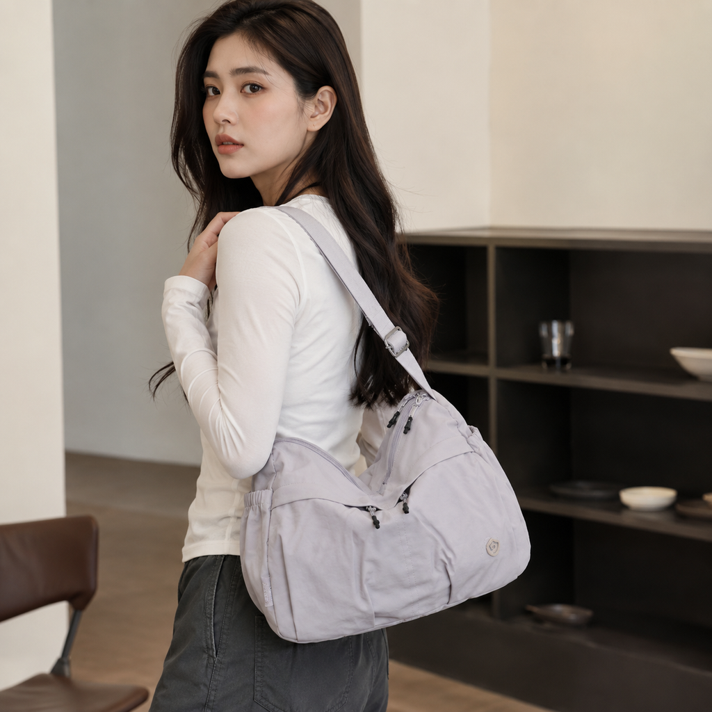 Fabria Ruched Shoulder Bag for Women | Asverra