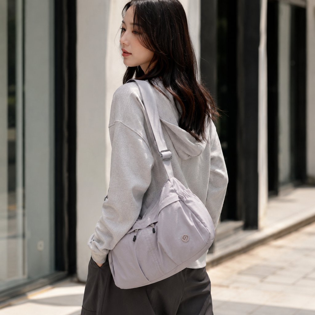 Fabria Ruched Shoulder Bag for Women | Asverra