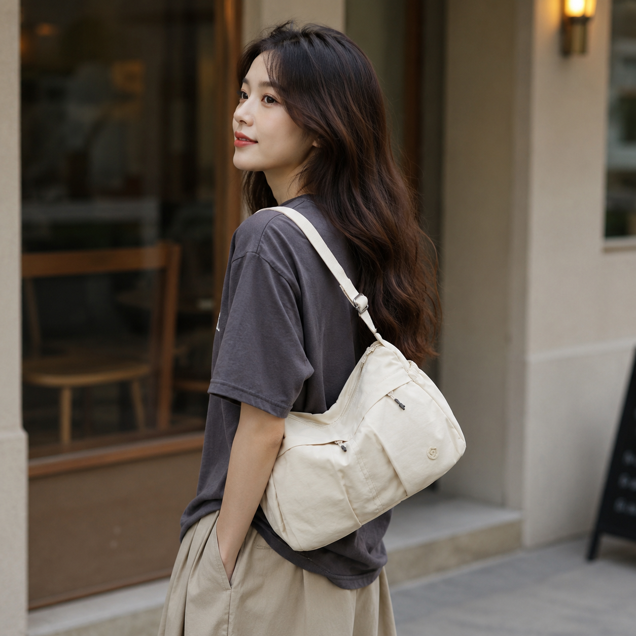 Fabria Ruched Shoulder Bag for Women | Asverra