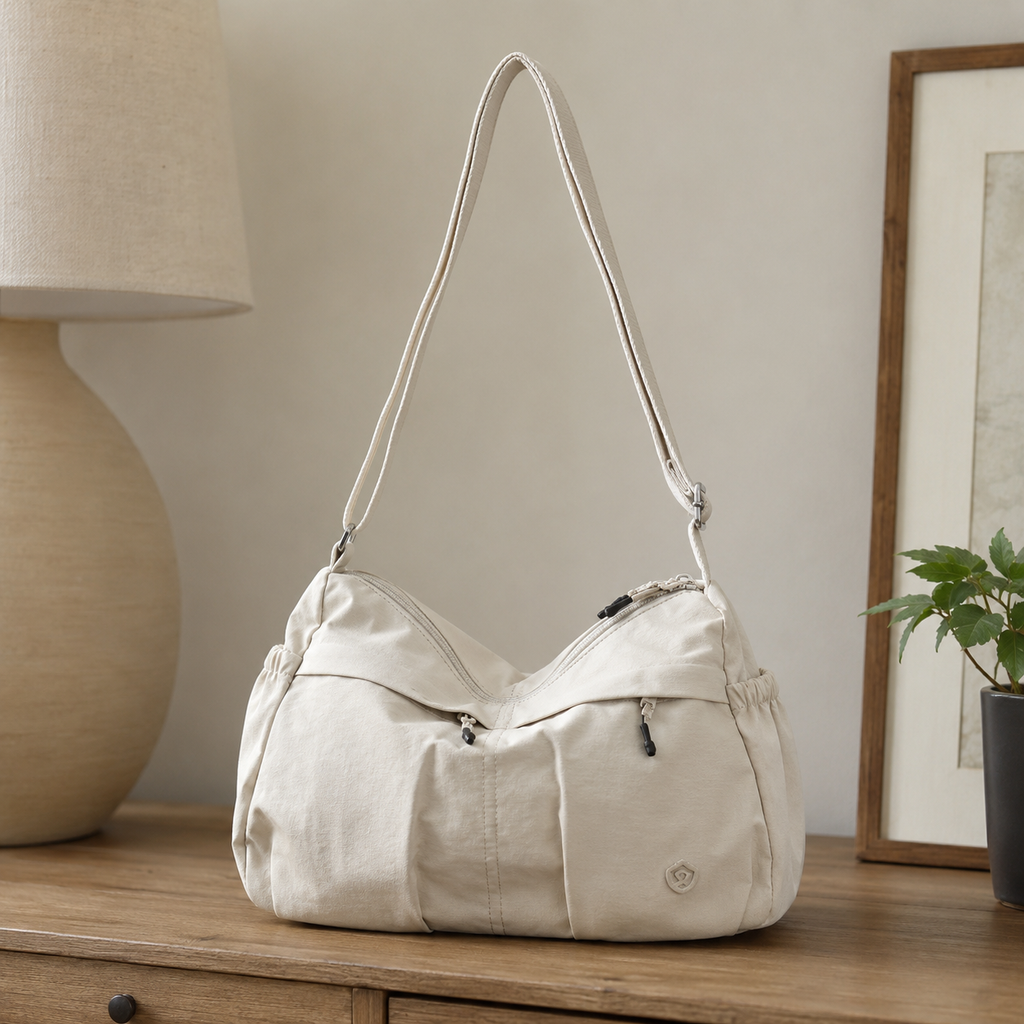 Fabria Ruched Shoulder Bag for Women | Asverra