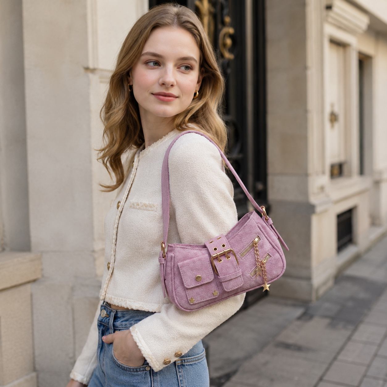Bellara Star Pocket Shoulder Bag for Women | Asverra