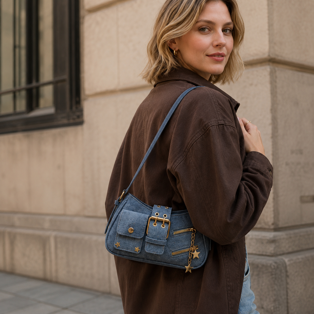 Bellara Star Pocket Shoulder Bag for Women | Asverra