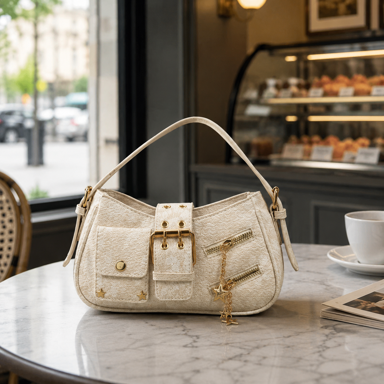 Bellara Star Pocket Shoulder Bag for Women | Asverra