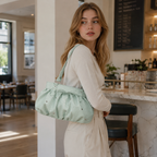 Avelisse Glossy Ruched Shoulder Bag for Women | Asverra