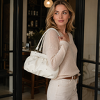 Avelisse Glossy Ruched Shoulder Bag for Women | Asverra