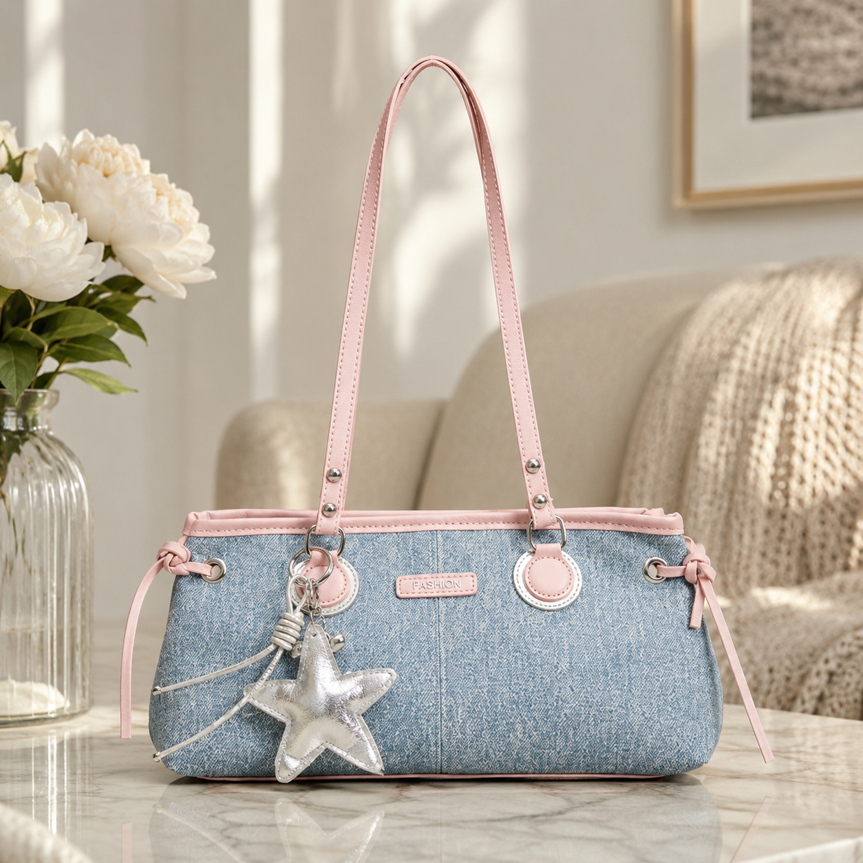 Avelora Contrast Strap Shoulder Bag for Women | Asverra