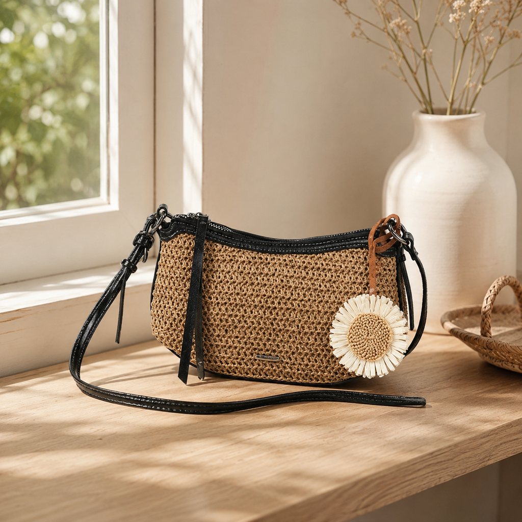 Solene Woven Shoulder Bag for Women | Asverra