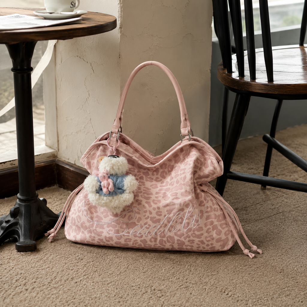 Roselle Leopard Print Shoulder Bag for Women | Asverra