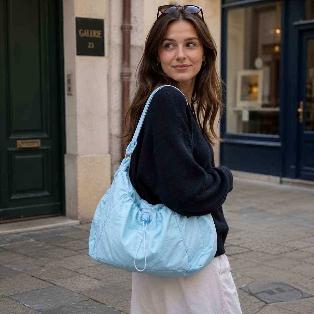 Thalara Ruched Shoulder Bag for Women | Asverra