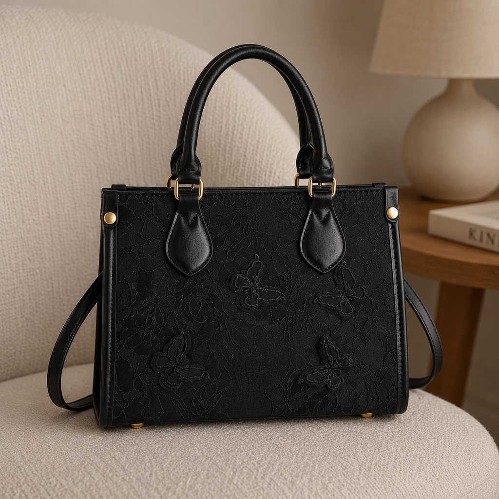 Evarielle Floral Lace Satchel Bag for Women | Asverra