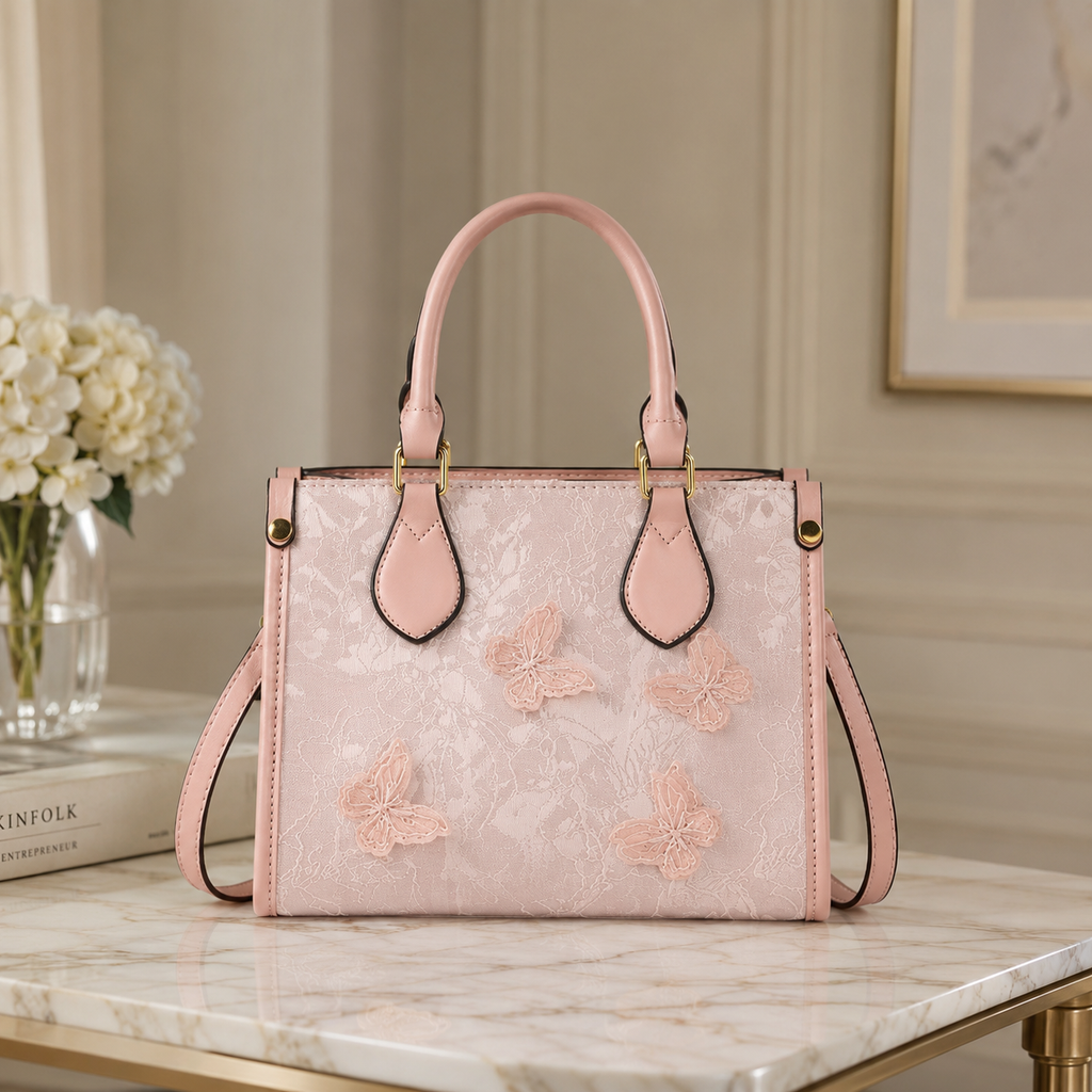 Evarielle Floral Lace Satchel Bag for Women | Asverra