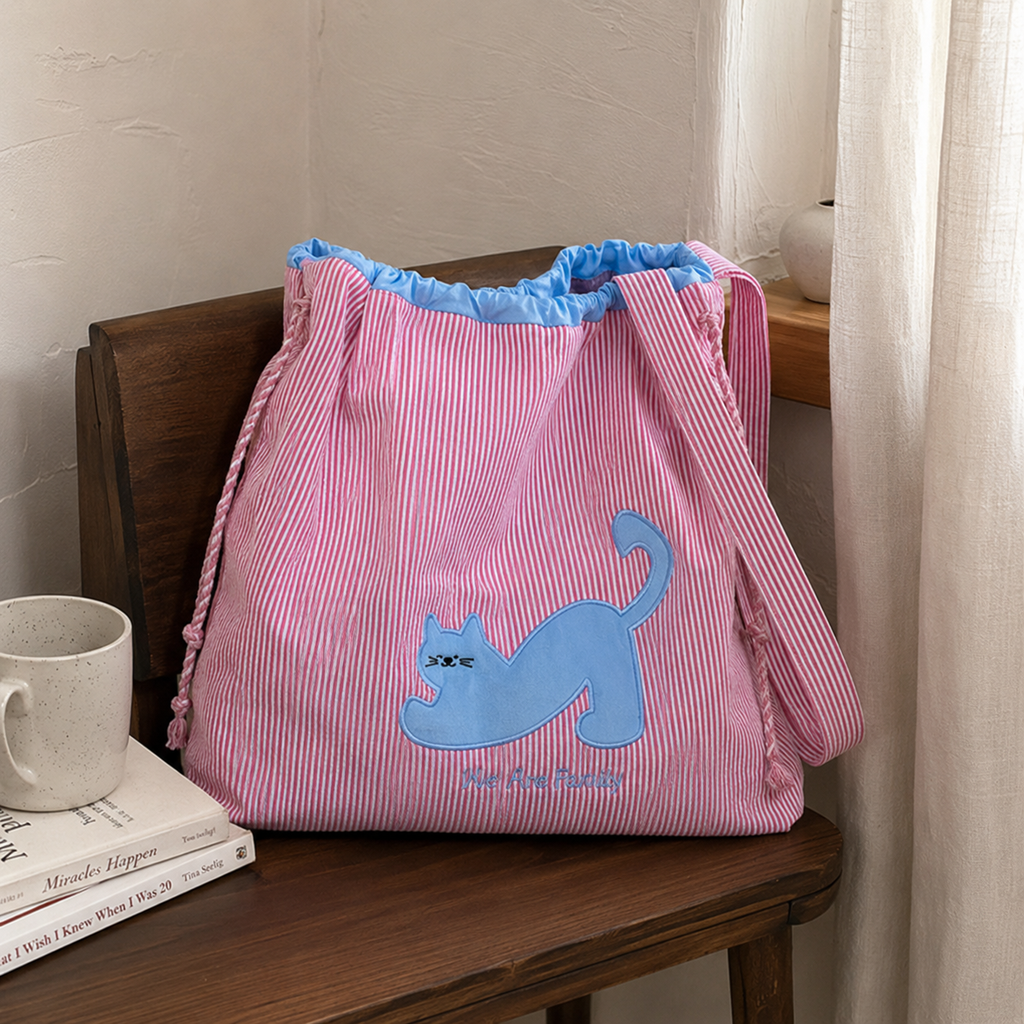 Zephyra Cat Patch Tote Bag for Women | Asverra