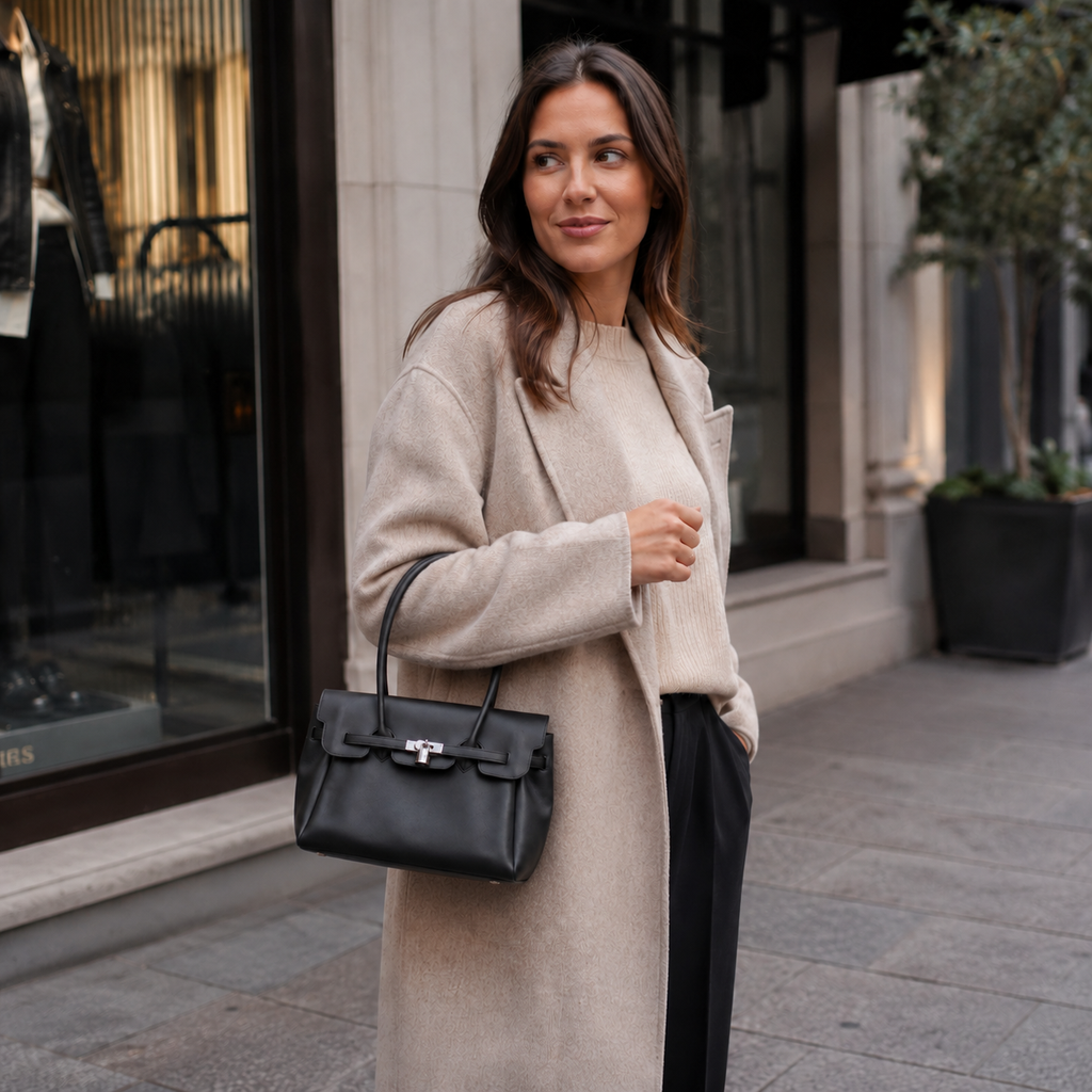 Petalune Lock Tote Bag for Women | Asverra