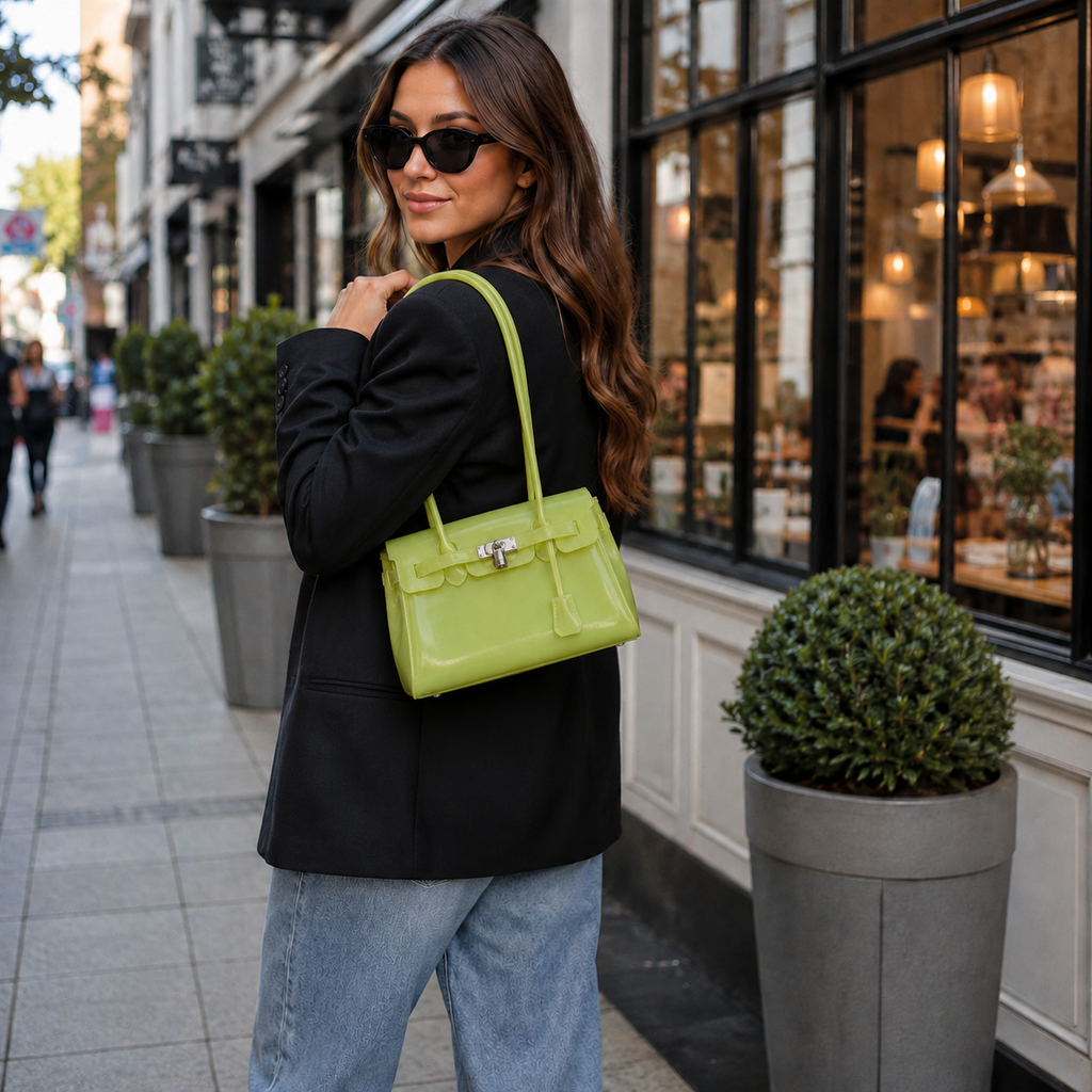 Petalune Lock Tote Bag for Women | Asverra