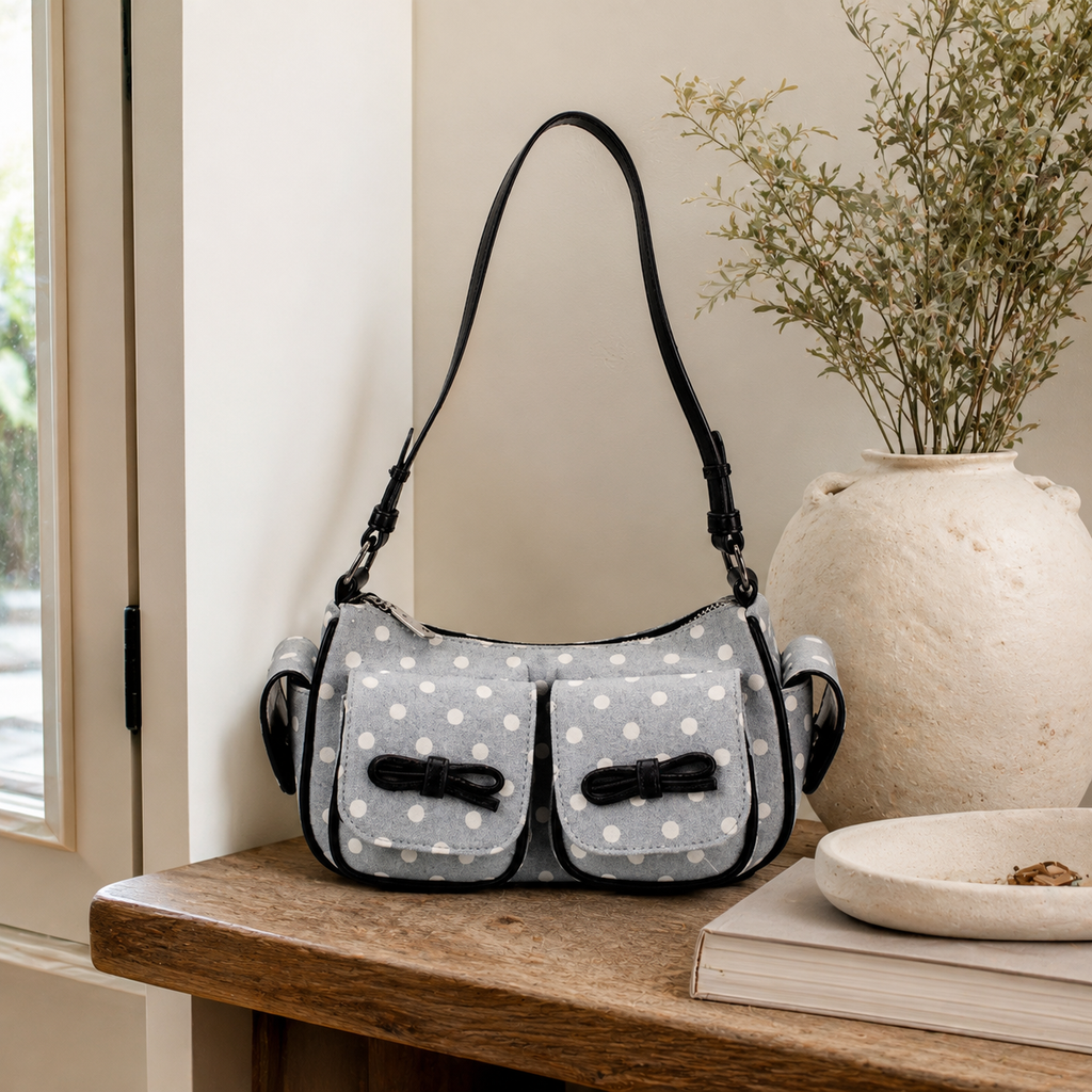 Arquina Bow Pocket Shoulder Bag