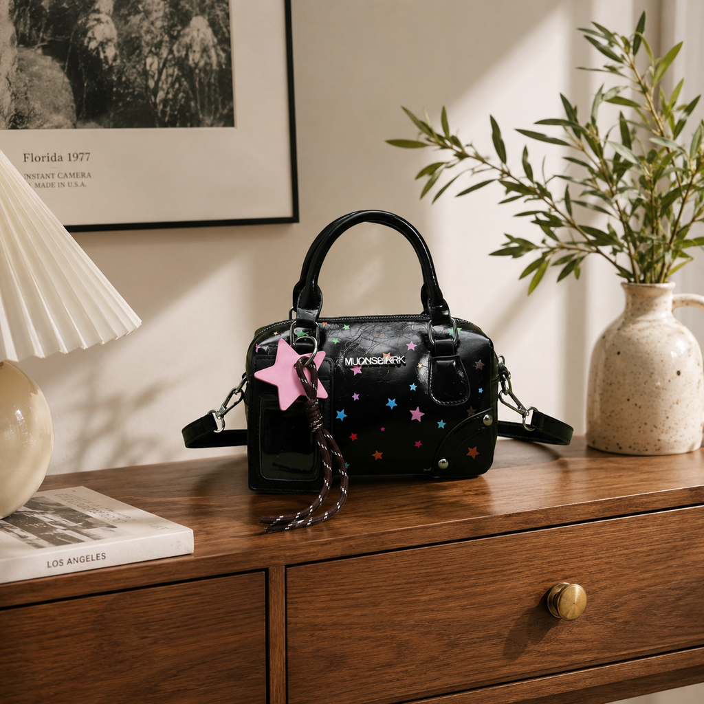 Sidera Star Print Mini Handbag for Women | Asverra