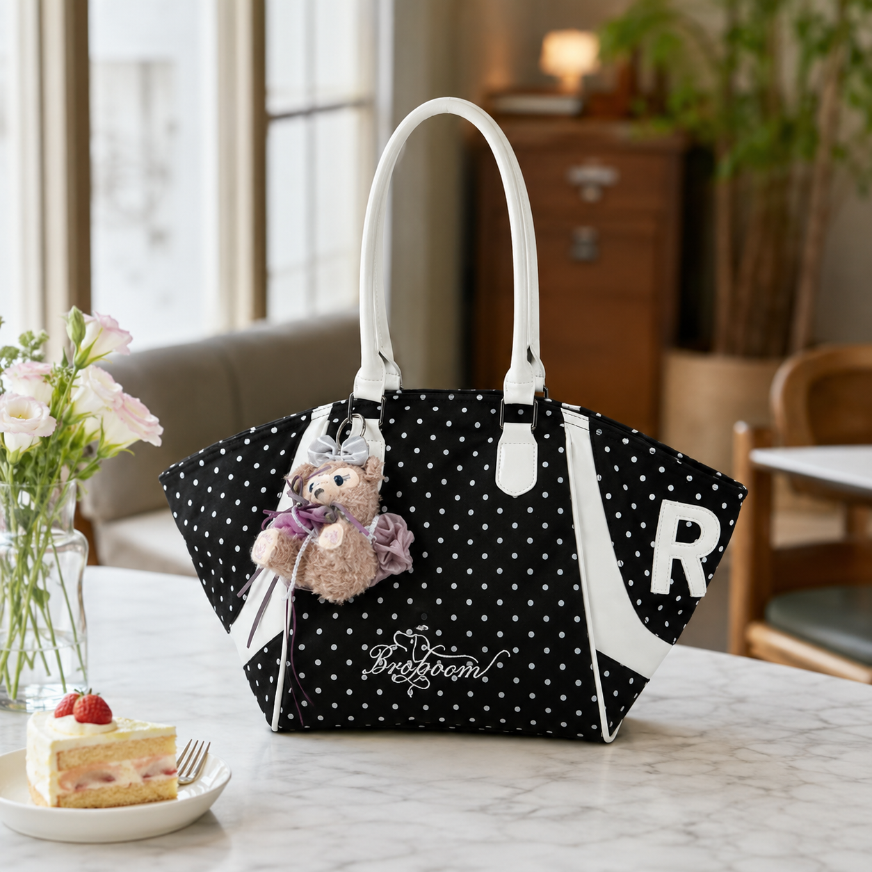 Lavitra Polka Dot Tote Bag for Women | Asverra