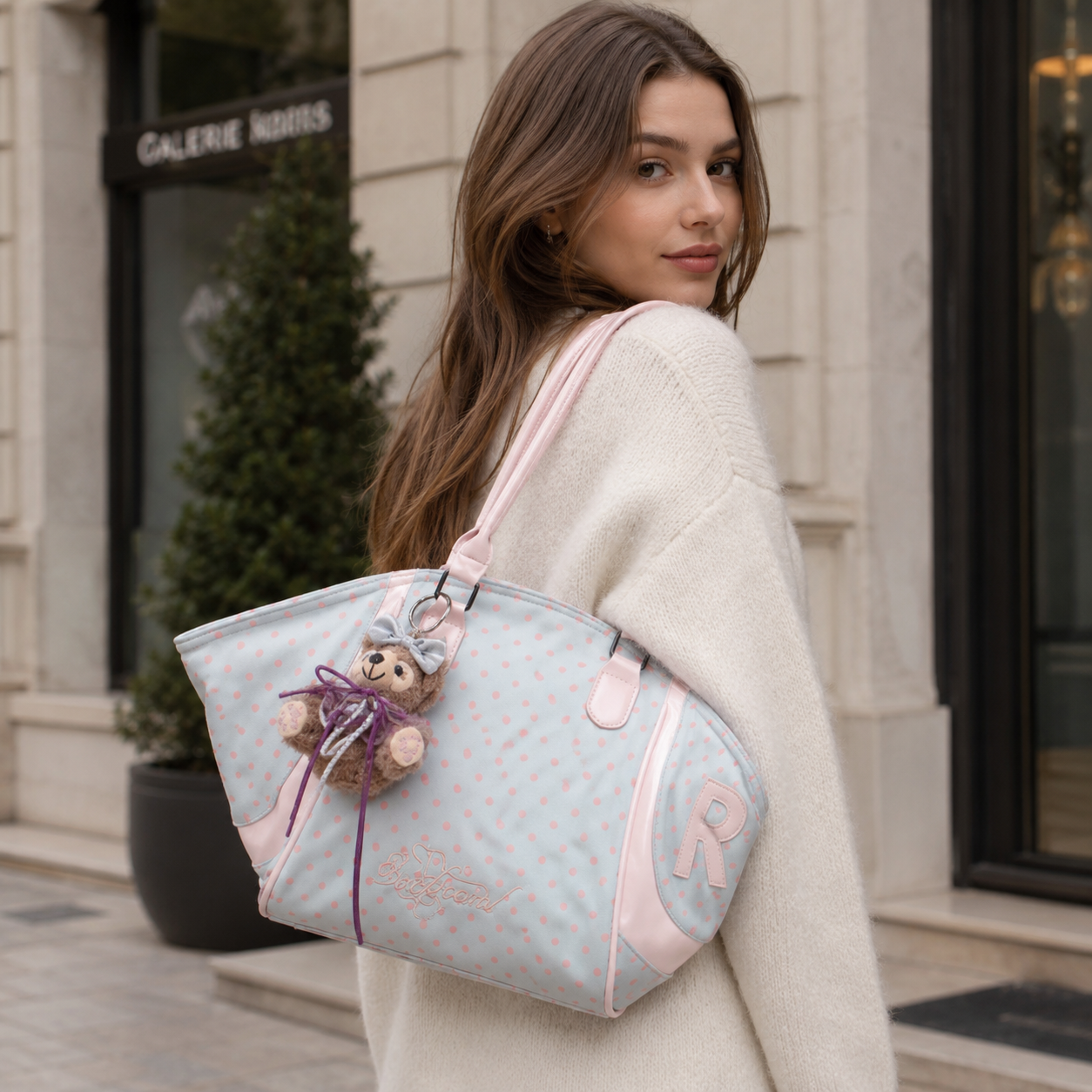 Lavitra Polka Dot Tote Bag for Women | Asverra