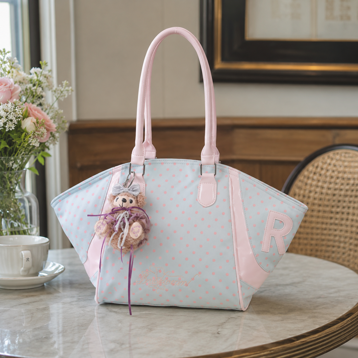 Lavitra Polka Dot Tote Bag for Women | Asverra
