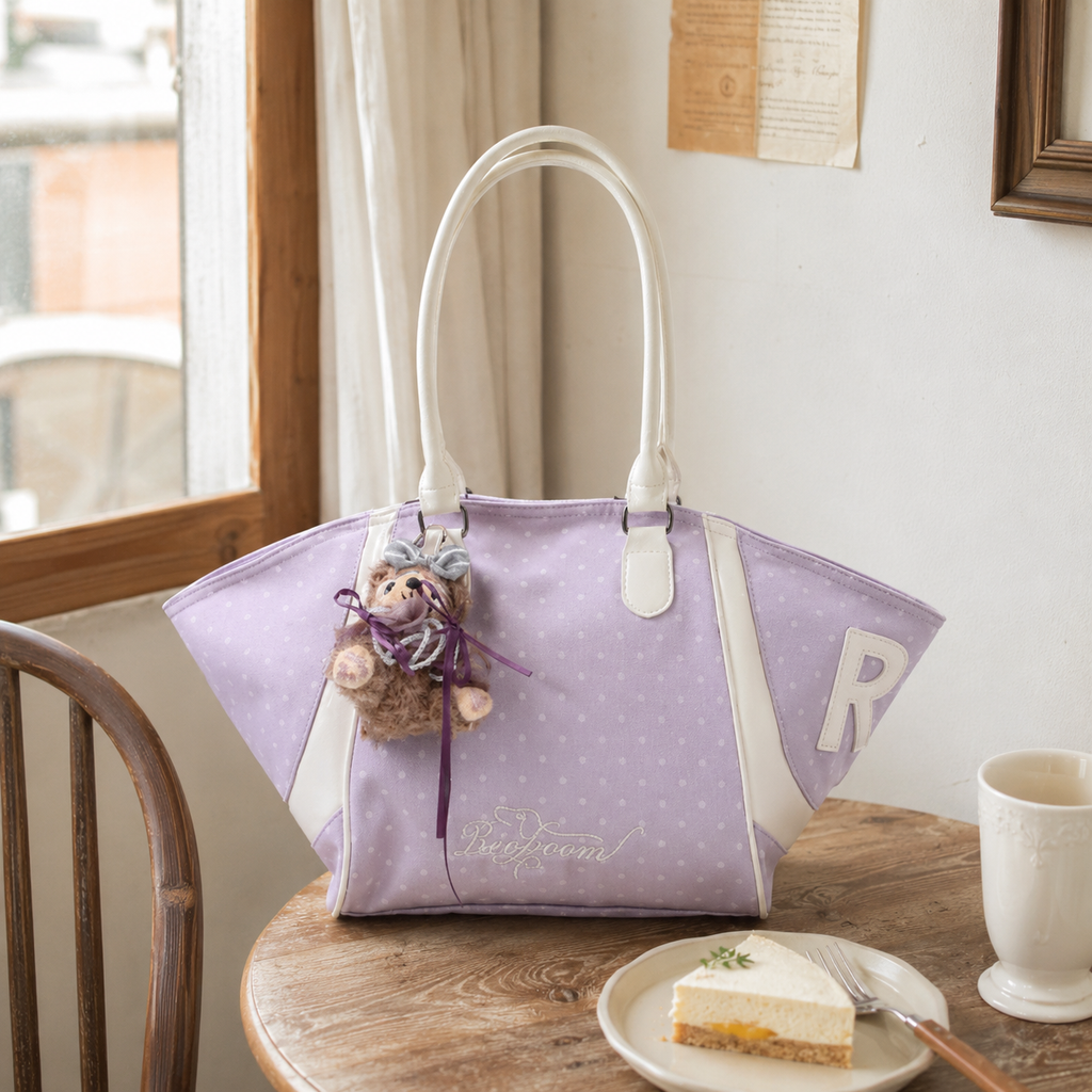 Lavitra Polka Dot Tote Bag for Women | Asverra