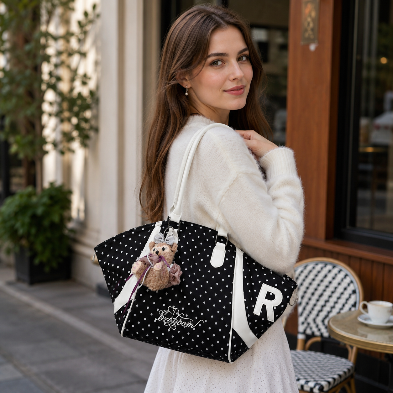 Taffira Polka Dot Tote Bag for Women | Asverra