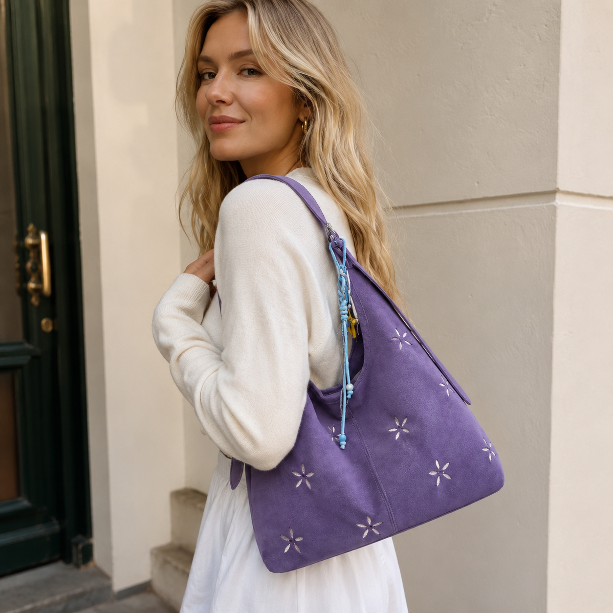 Violette Floral Bucket Bag for Women | Asverra