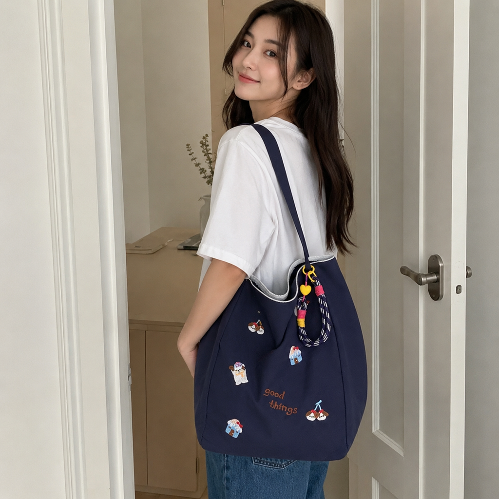 Fioratta Embroidered Tote Bag for Women | Asverra