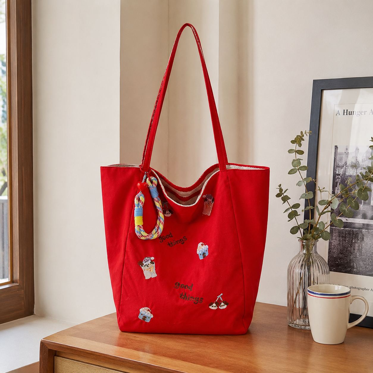 Fioratta Embroidered Tote Bag for Women | Asverra
